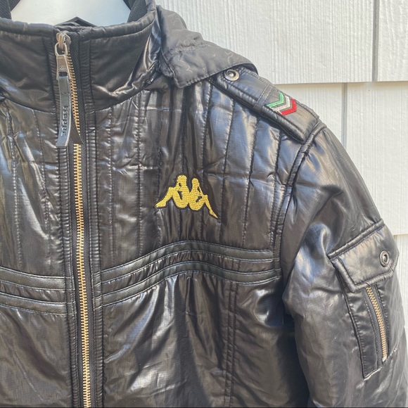Vintage kappa bomber puffer jacket with detachable hood - Picture 7 of 15